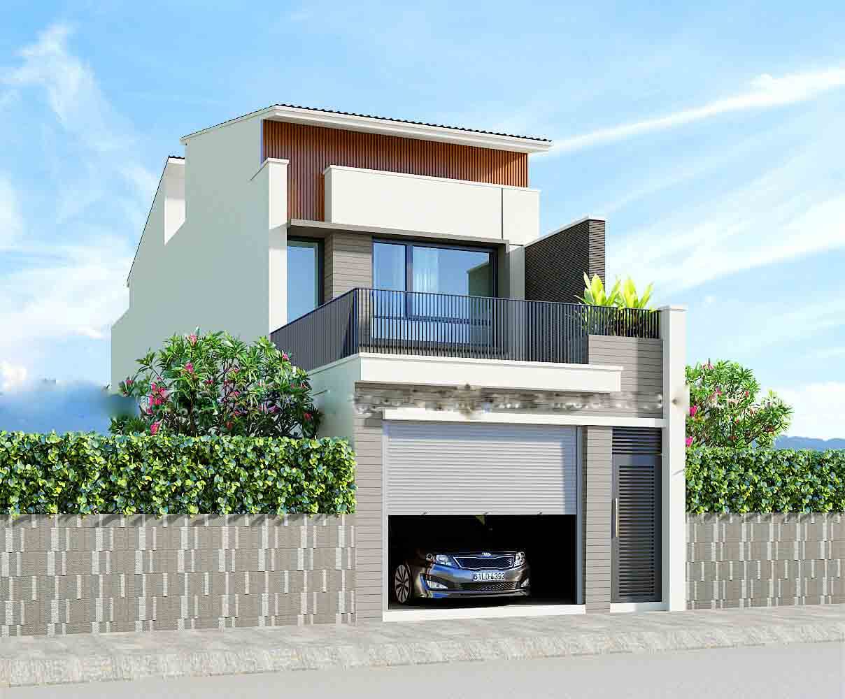 xây nhà 2 tầng 70m2