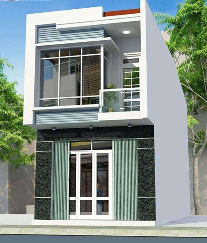 xây nhà 2 tầng 21m2