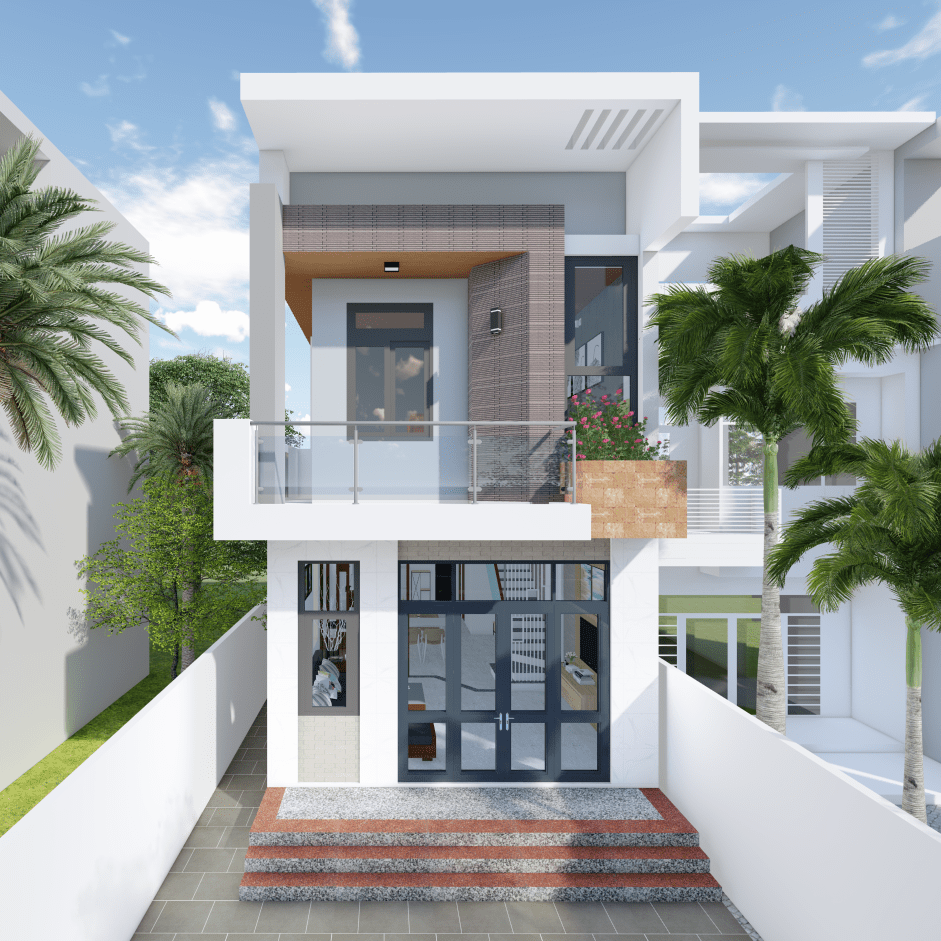 xây nhà 2 tầng 70m2
