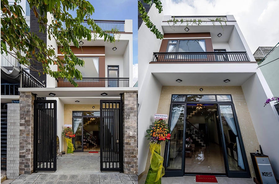 xây nhà 2 tầng 5x15m