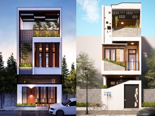 mẫu nhà 3 tầng 8x13m